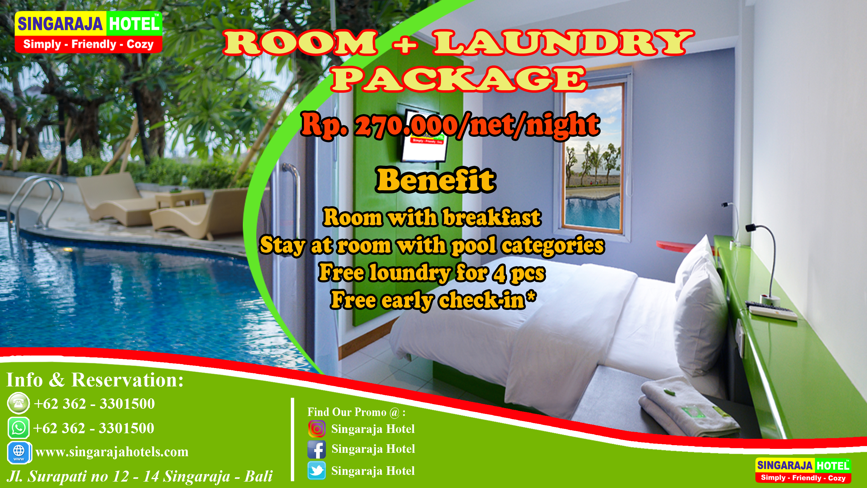 ROOM + LAUNDRY PACKAGE ROOM + LAUNDRY PACKAGE